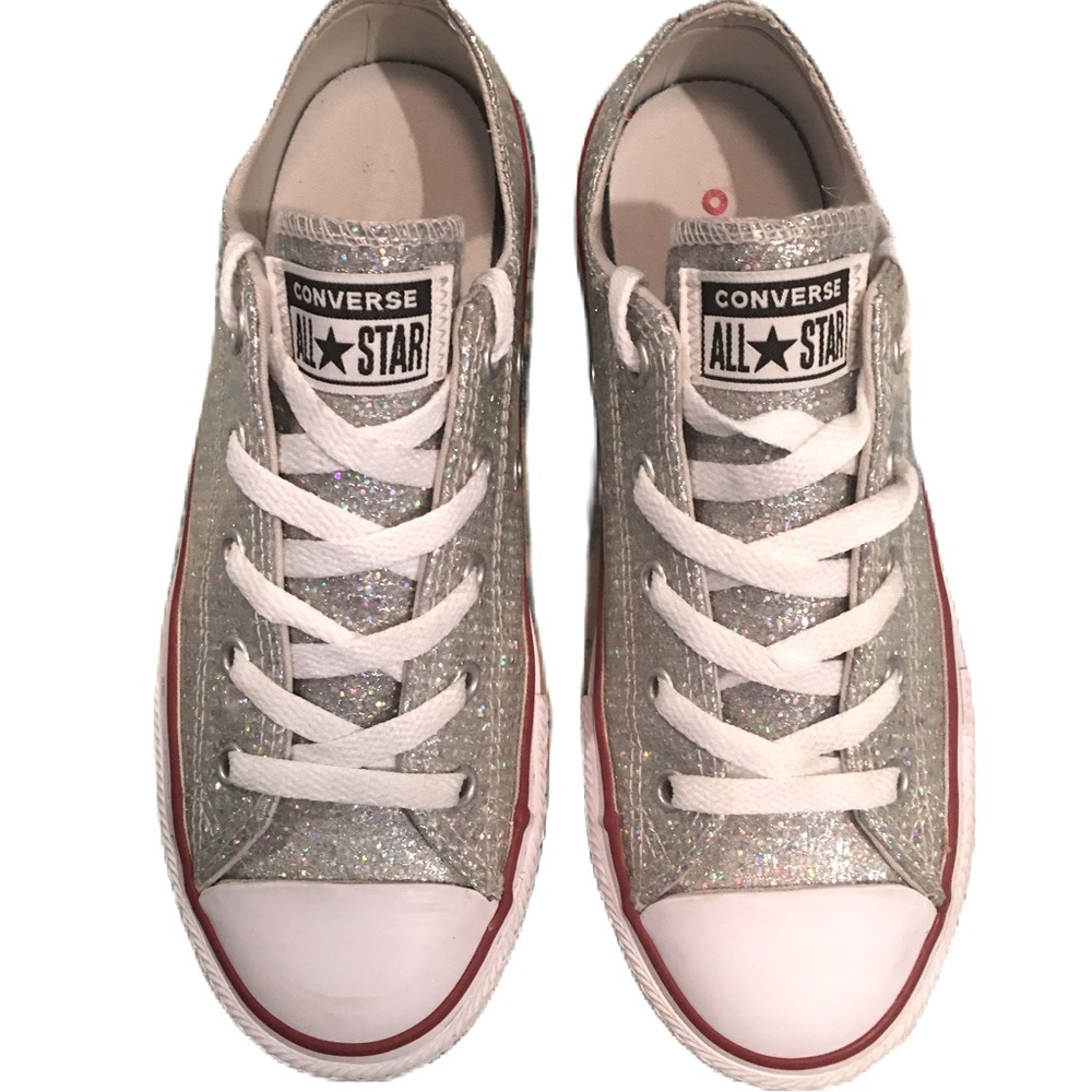 Converse All Star Glitter Shoes Big Girl Size 3